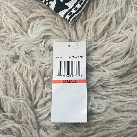 NWT Nina Leonard black ivory white geometric pattern flare skater dress size XS - Picture 11 of 11